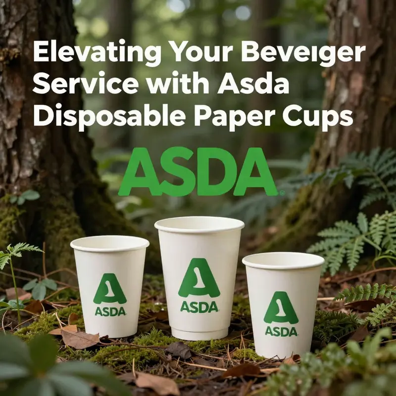 A vibrant collection of Asda disposable paper cups tailored for diverse beverage services.