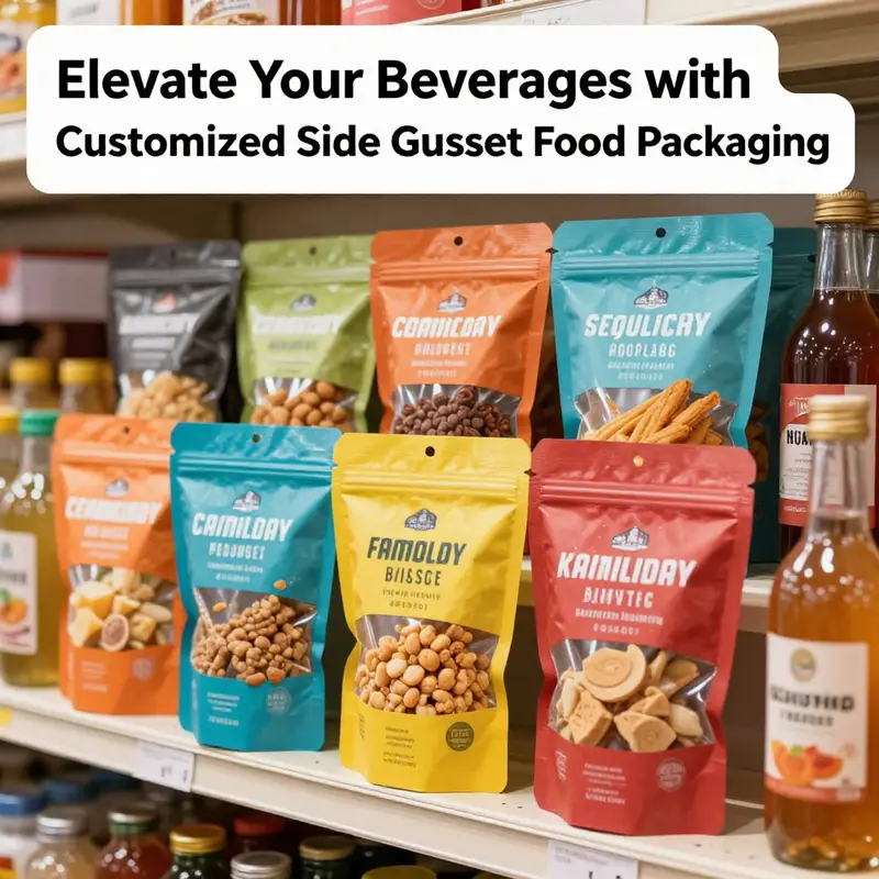 Side gusset bags enhance product visibility while maximizing storage capacity.