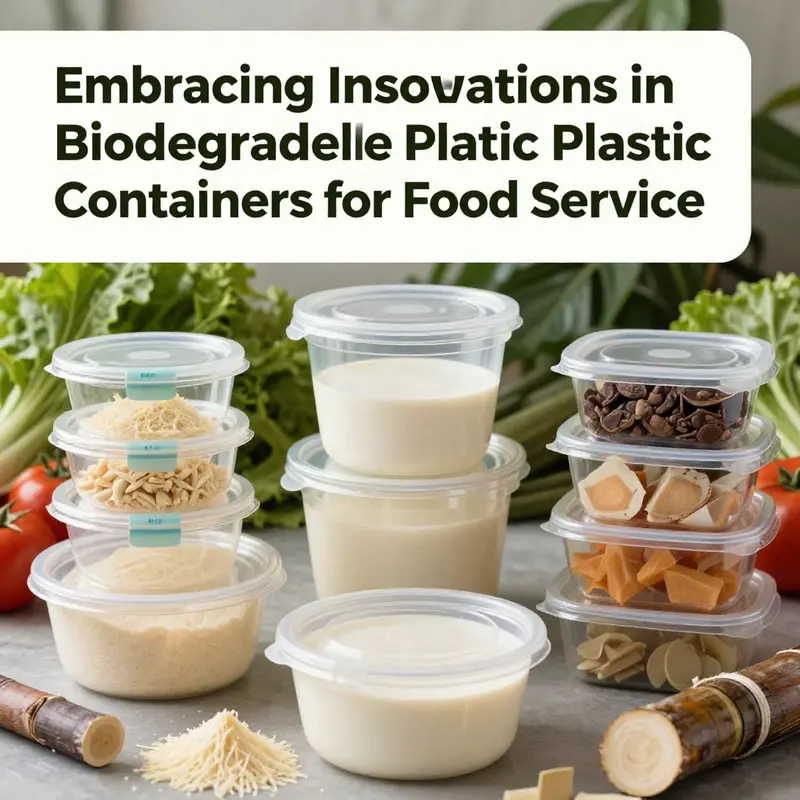 Innovative biodegradable plastic containers made from renewable resources.