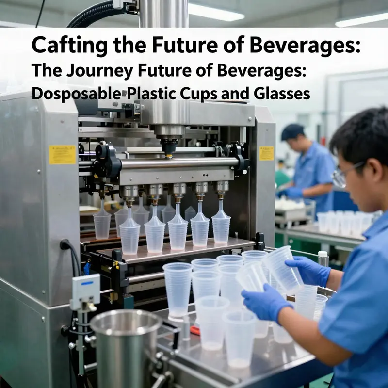 The blow molding process in action, transforming preform plastics into finished cups.