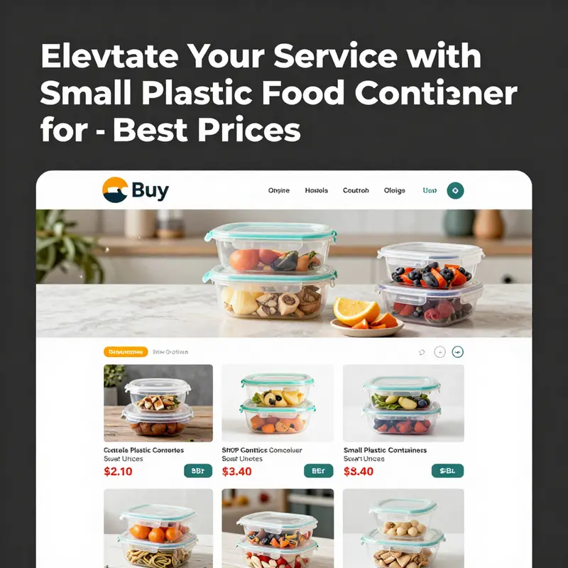 A variety of small plastic food containers showcasing the diversity of styles available for businesses.