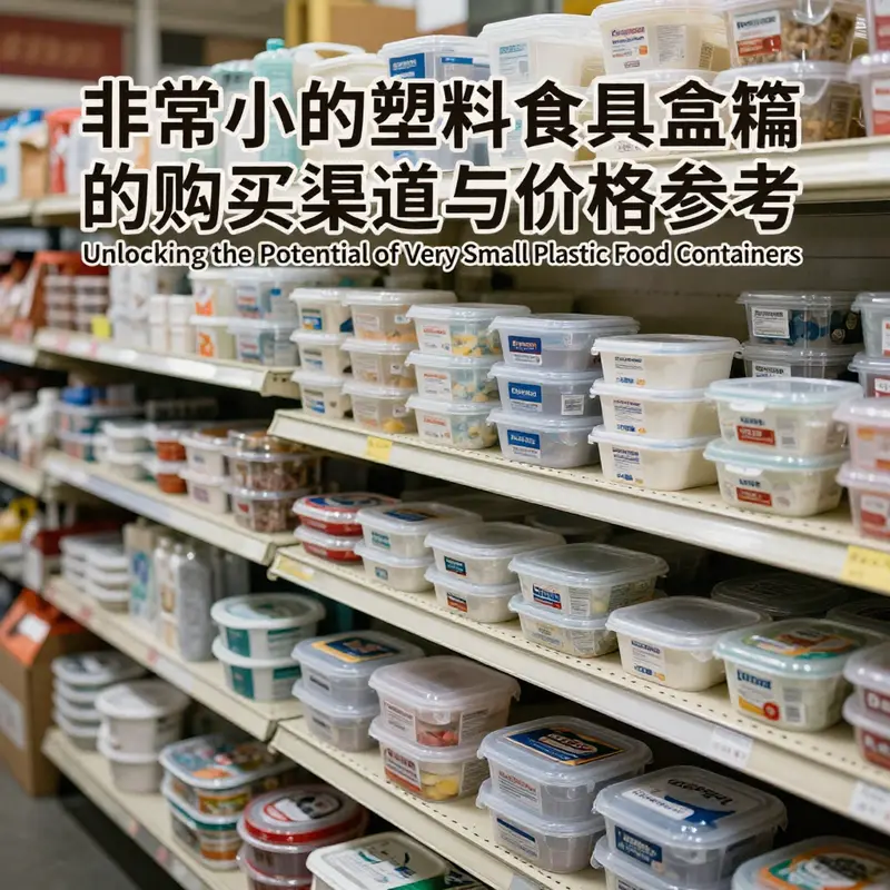 A display of very small plastic food containers illustrating their variety and intended uses.
