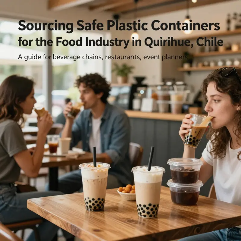 Customers enjoying bubble tea in Quirihue, reflecting the commitment to food safety in beverage service.