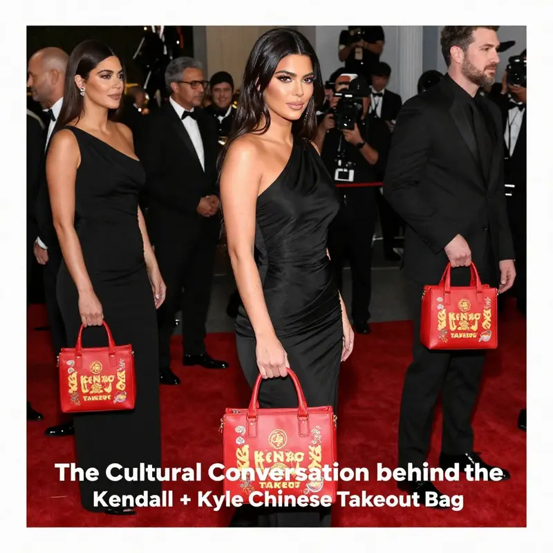 The Kendall + Kylie Chinese Takeout bag influencing contemporary fashion trends.