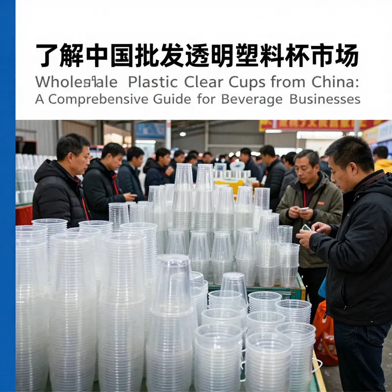 Vibrant marketplace showcasing a variety of wholesale plastic clear cups, reflecting the robust demand in China.
