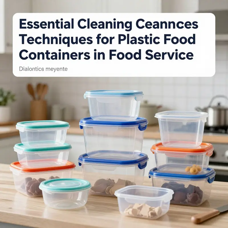 A collection of assorted clean plastic food containers displayed in a well-organized kitchen setting.