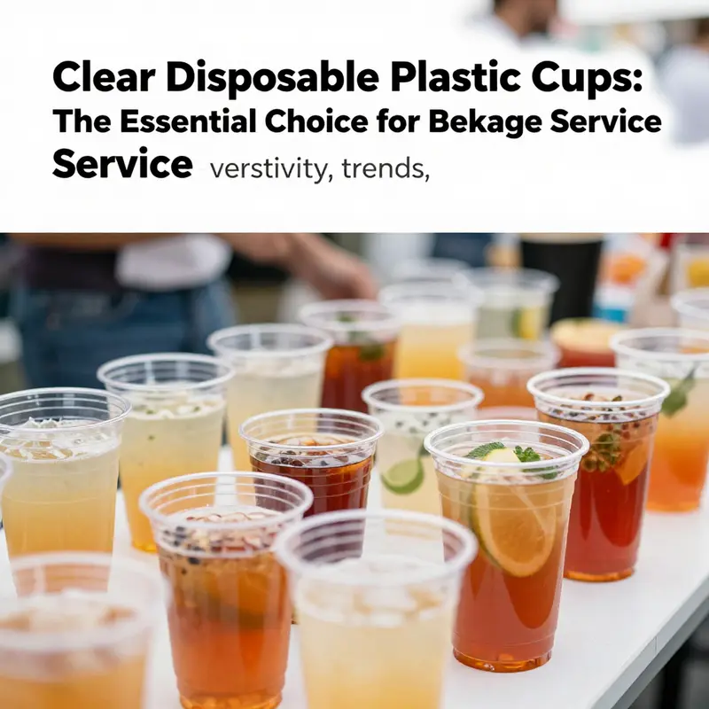 Clear disposable plastic cups filled with colorful drinks at a lively outdoor event, representing their practicality and appeal.