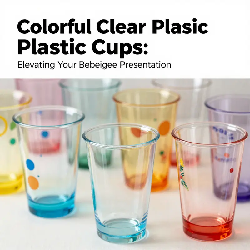 The design elements that make colorful clear plastic cups a visual treat for customers.