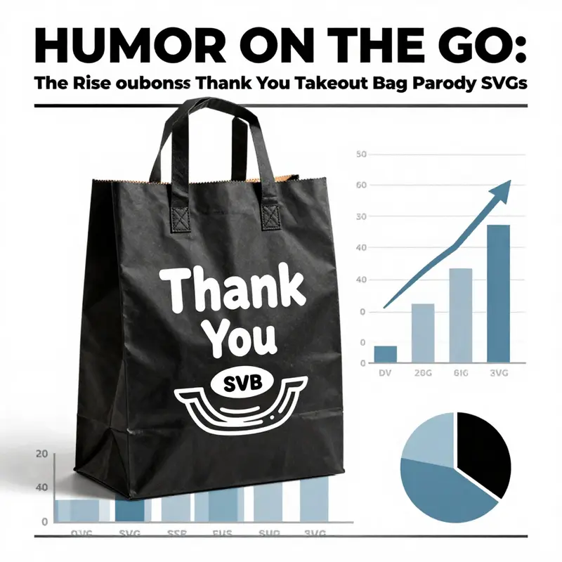 A vibrant collection of parody SVG designs showcasing the humorous side of takeout bags.