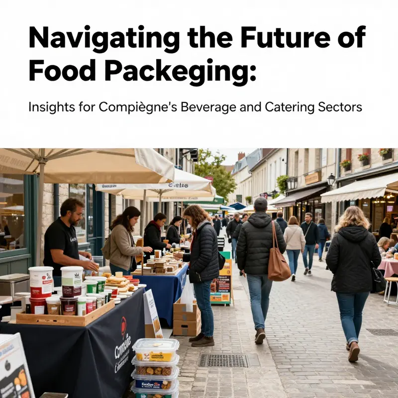 Vibrant image of food vendors in Compiègne embracing innovative packaging solutions.