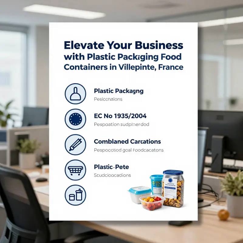 A selection of popular plastic food packaging containers used in Villepinte, highlighting their applications and versatility.