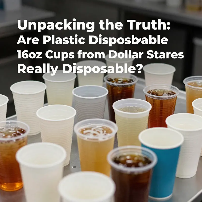Detailed examination of the materials used in plastic disposable 16oz cups.