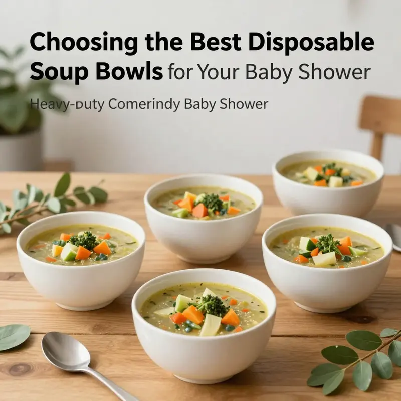 EcoQuality 5 oz Clear Plastic Bowl ideal for serving delightful desserts at your baby shower.