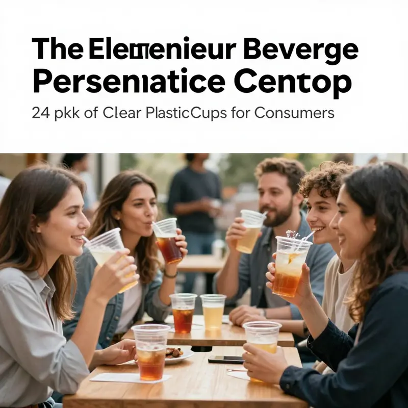 Clear plastic cups displayed alongside a refreshing beverage, highlighting their durability and food-safe materials.