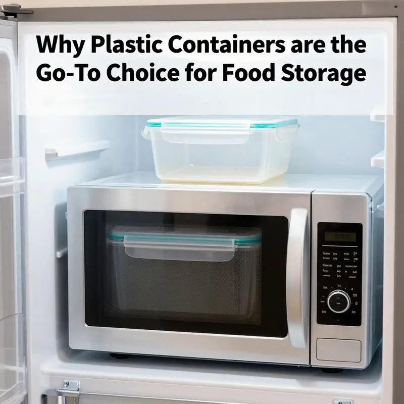 A collection of lightweight and durable plastic containers, exemplifying their versatility for food storage.