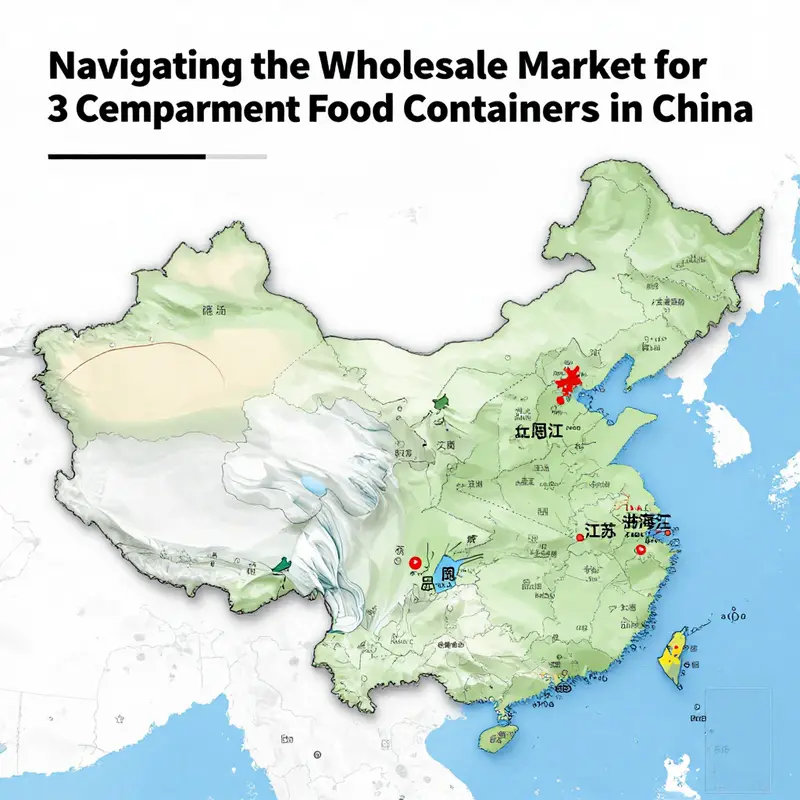 Key manufacturing hubs in China for 3 compartment food containers, emphasizing Guangdong, Zhejiang, and Jiangsu.