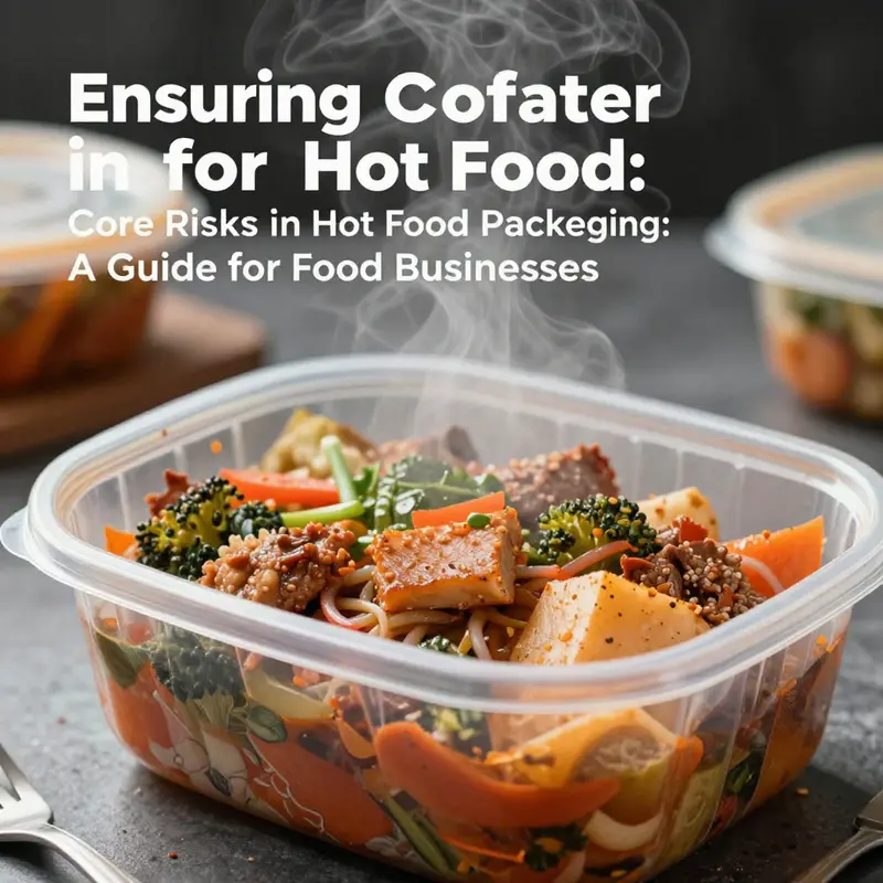 Plastic food container with hot contents, exemplifying the risks of chemical release.