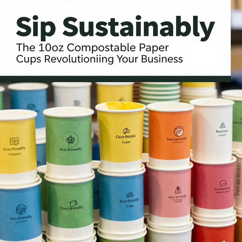 Affordable bulk options of 10oz compostable paper cups.