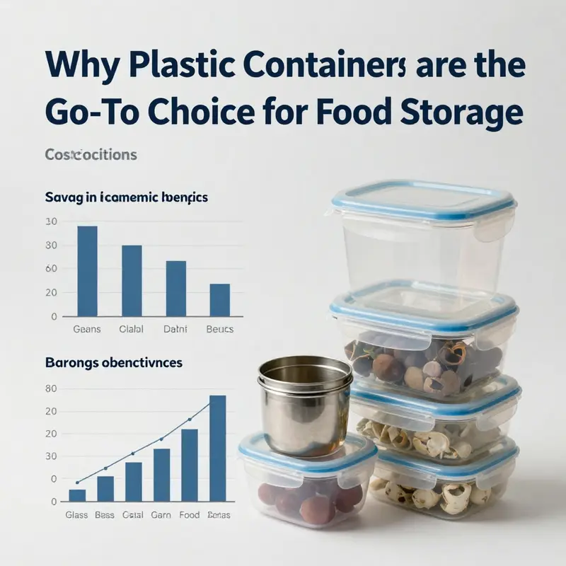 A collection of lightweight and durable plastic containers, exemplifying their versatility for food storage.