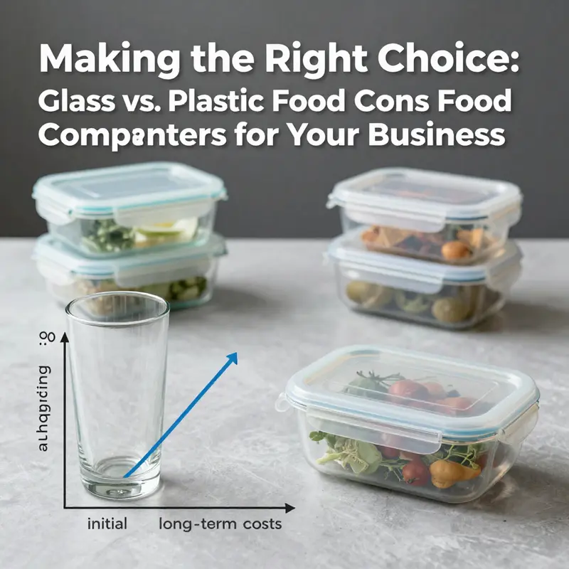 Comparing the safety features and stability of glass and plastic food containers.