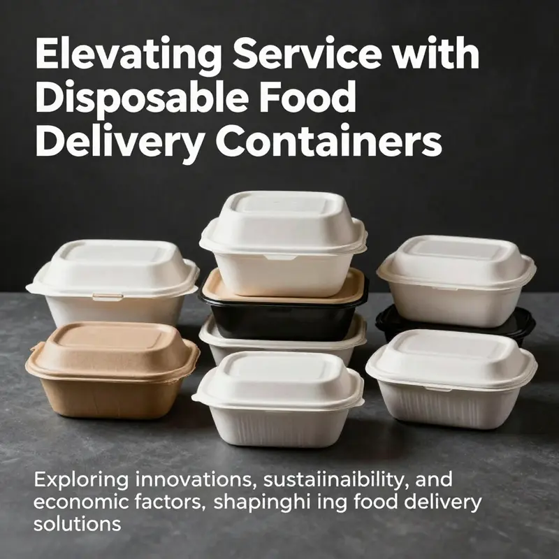Various disposable food delivery containers on display, emphasizing the innovation and variety available for food service providers.