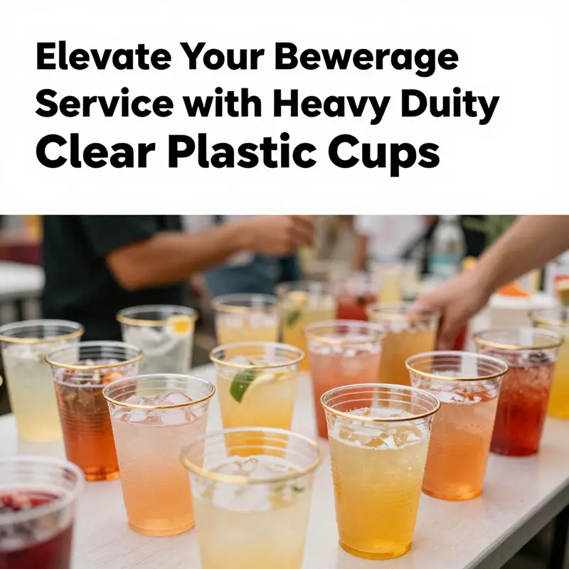 A table adorned with heavy duty clear plastic cups with gold rims, filled with colorful drinks for a party.