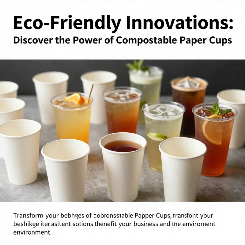 An attractive assortment of colorful drinks served in compostable cups highlighting their appeal.