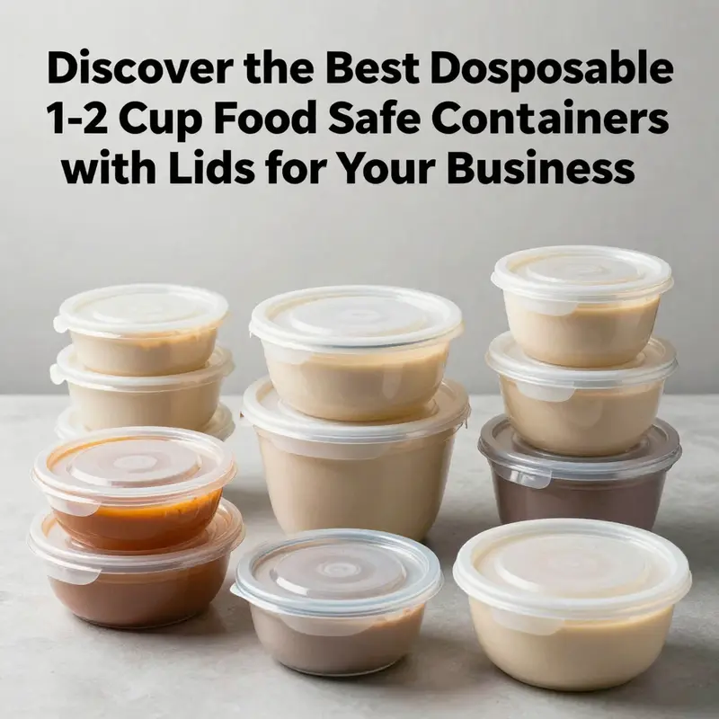 Cover image showcasing various disposable food safe containers and their functionality.