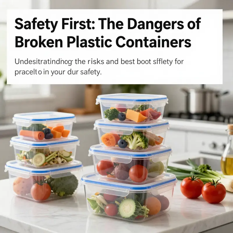 A vibrant kitchen emphasizing hygiene and the proper use of plastic containers for food safety.