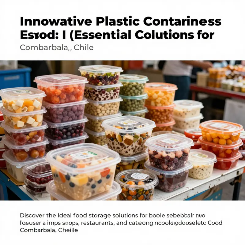 A lively food market scene showcasing various colorful plastic food containers displaying an assortment of dishes.