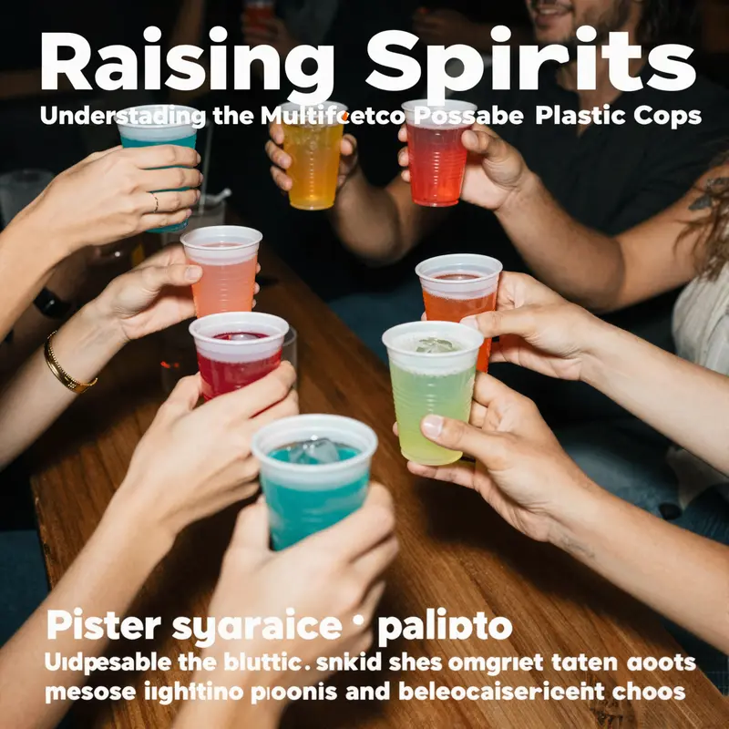 Infographic depicting the environmental impact and alternatives for disposable plastic shot cups.