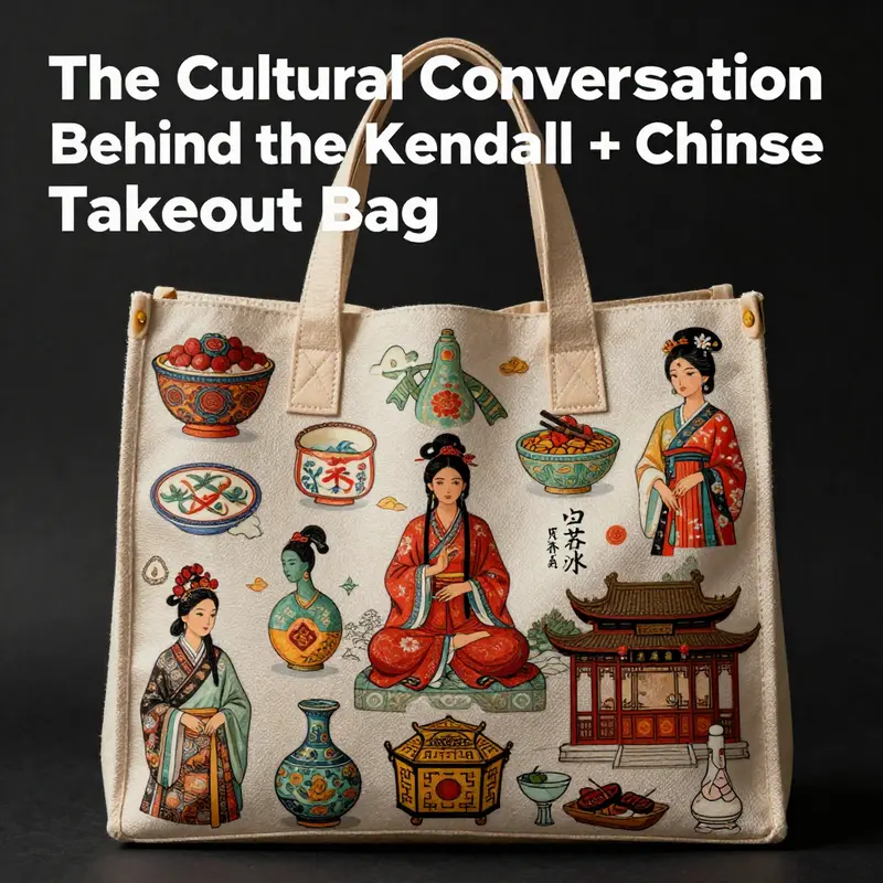 The Kendall + Kylie Chinese Takeout bag influencing contemporary fashion trends.