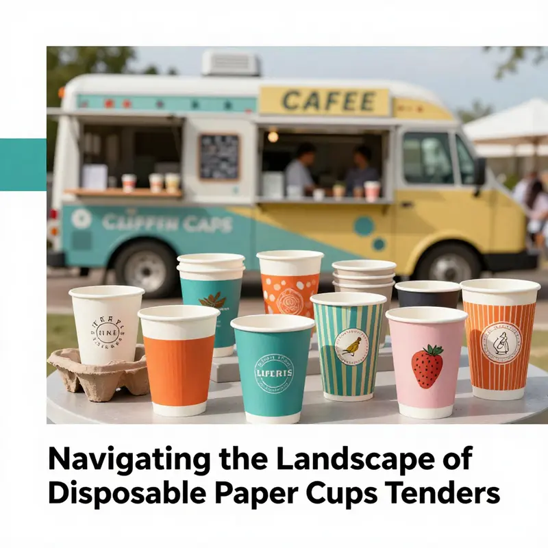 A vibrant array of disposable paper cups reflecting current design and usage trends.