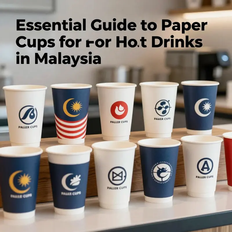 The vibrant beverage market in Malaysia featuring diverse paper cups for hot drinks.