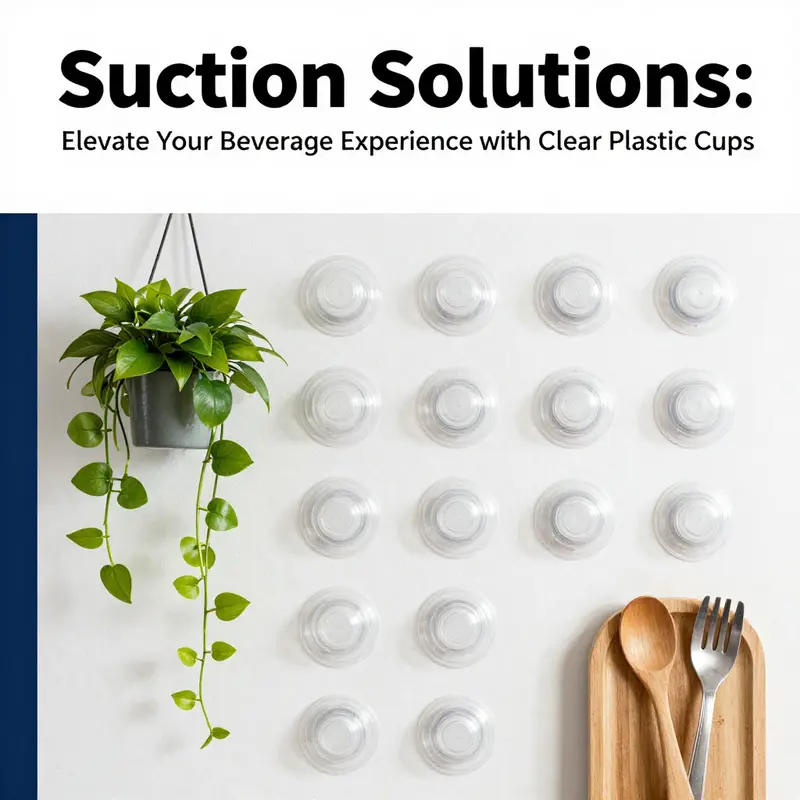 Innovative applications of clear plastic suction cups in home decoration and organization.