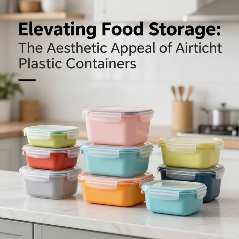 Showcasing modern and stylish decorative plastic airtight containers in an appealing kitchen setup.