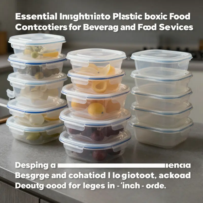 Different types of plastic food containers highlighting materials used in construction.