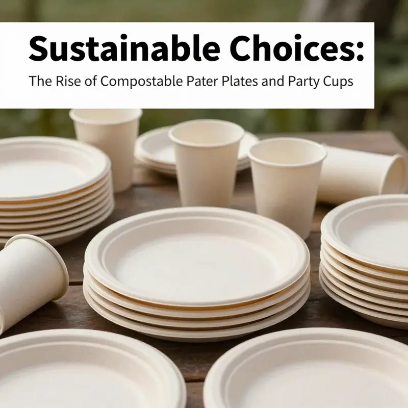Comparison of environmental impacts between traditional paper and compostable plates.