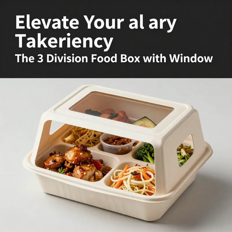 Food trucks capitalize on the market demand with 3 division takeaway boxes, offering an organized and appealing look.