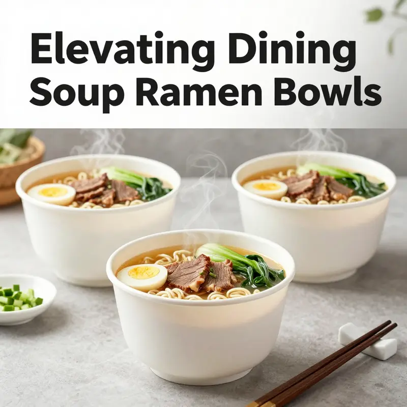 Diverse eco-friendly ramen bowl options showcasing their sustainable materials.