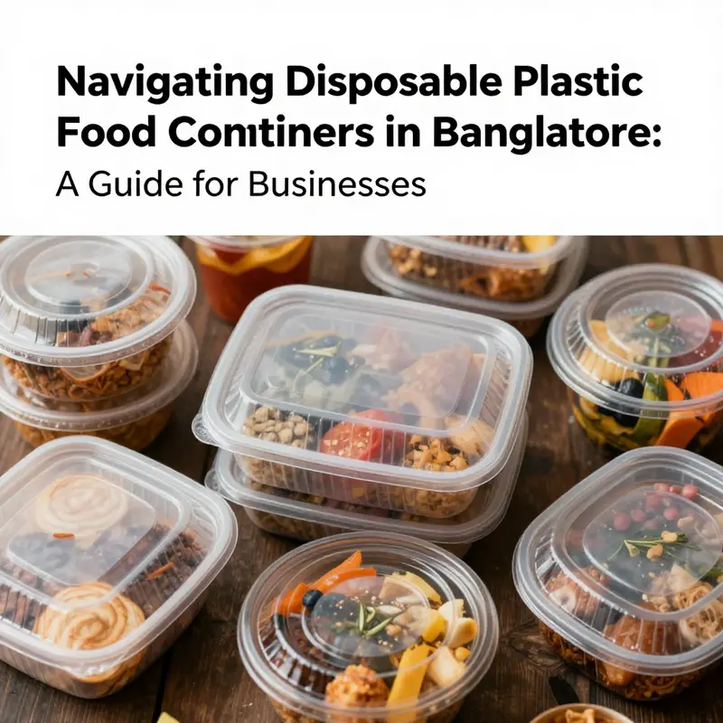 Diverse disposable food containers used in Bangalore’s vibrant food industry.