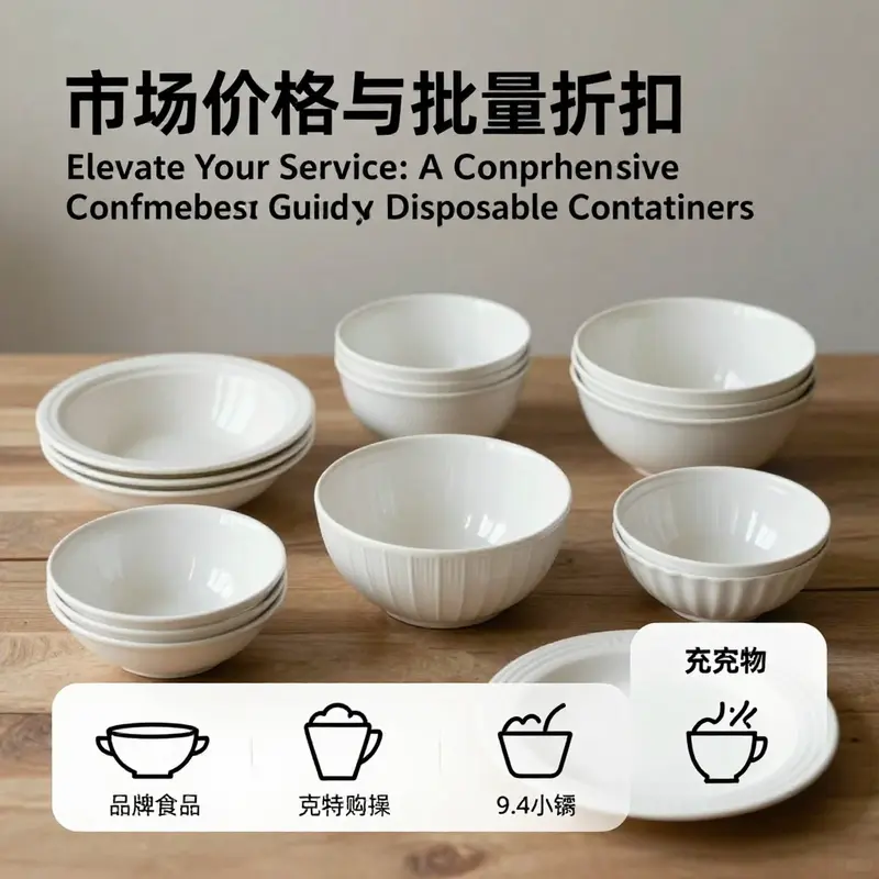 A diverse selection of disposable restaurant containers highlighting the variety available for food businesses.
