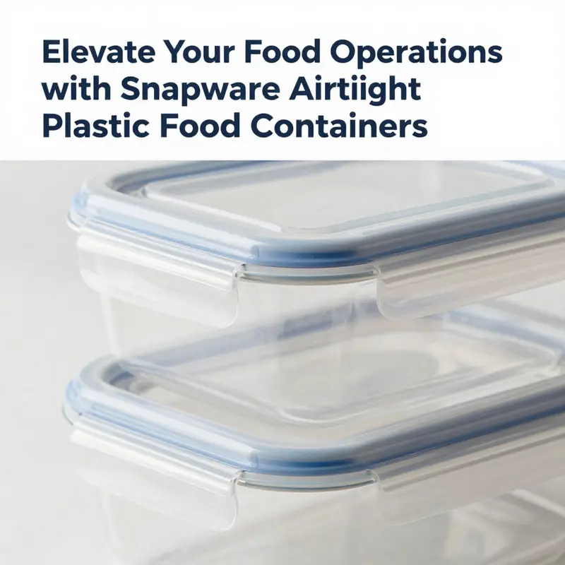 Showing the durable construction of Snapware Airtight Plastic Food Containers, perfect for food service.