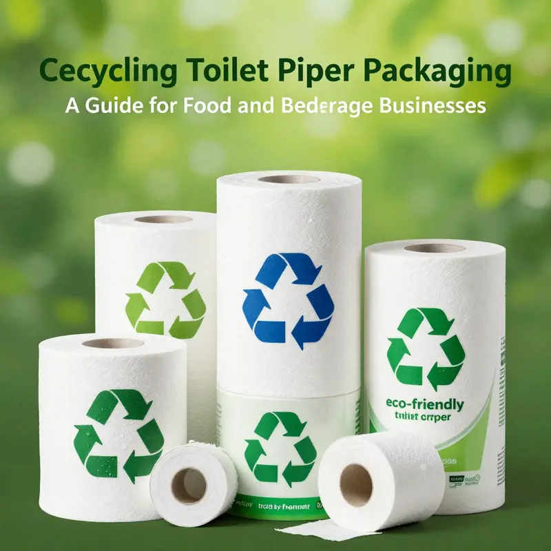 Different types of toilet paper packaging materials that can be recycled.