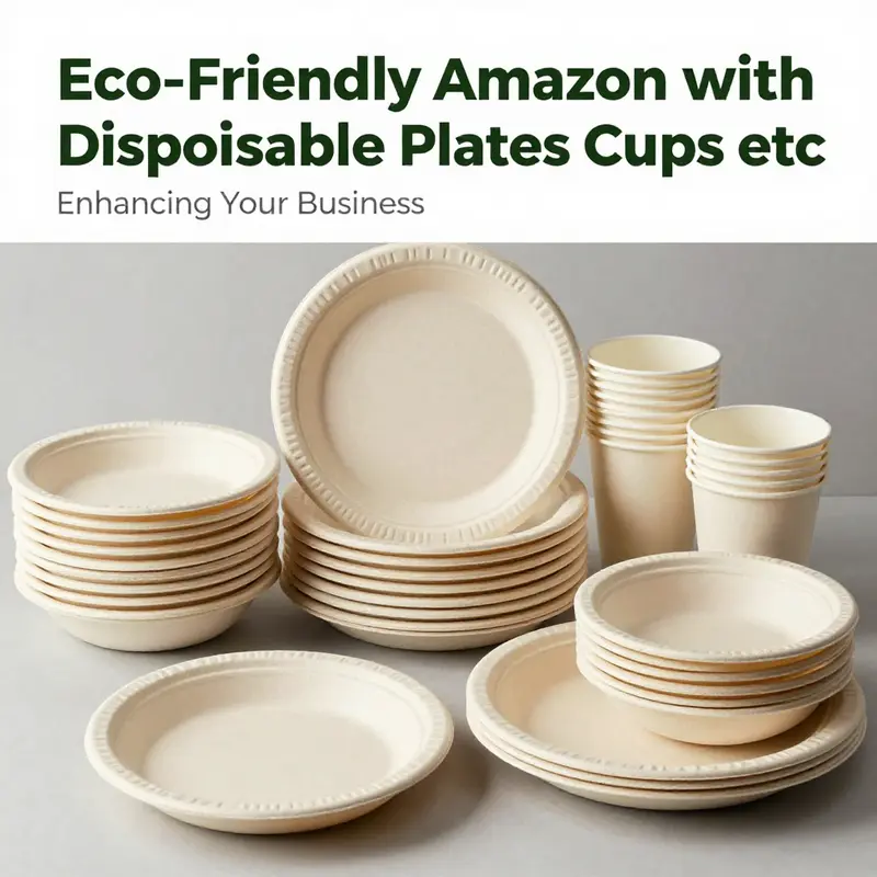 A collection of Amazon’s top-rated disposable plates and cups illustrating quality and functionality.