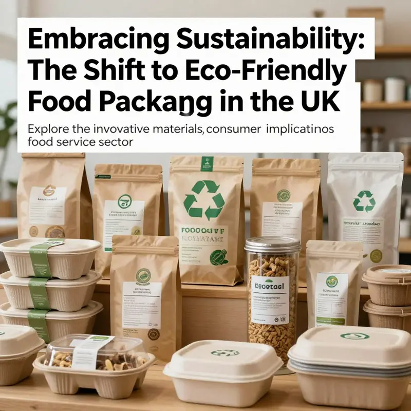 An attractive display of various eco-friendly food packaging solutions on a table.