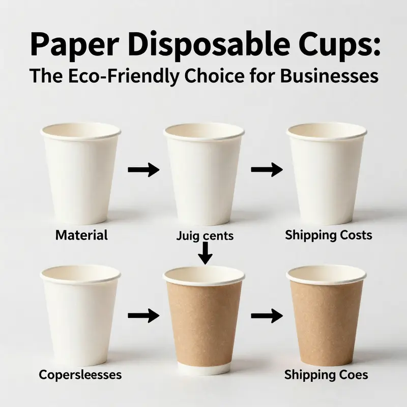 Various types of paper disposable cups highlighting their material composition.