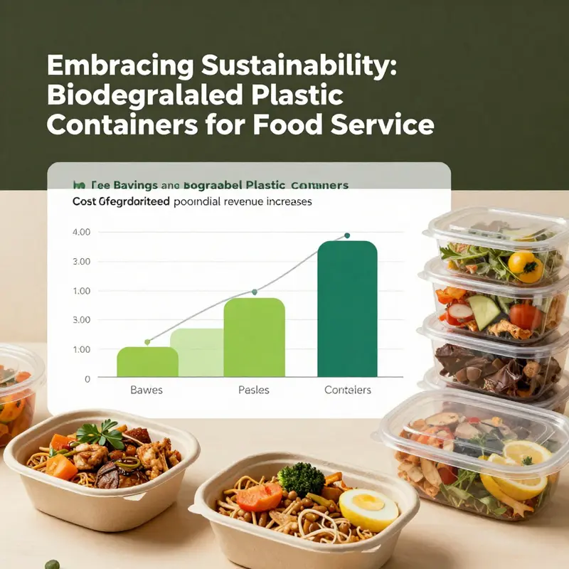 Innovative biodegradable plastic containers made from renewable resources.