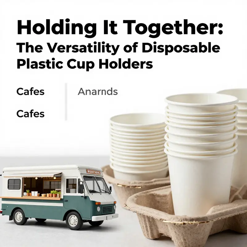 An infographic depicting the environmental impact of plastic cup holders versus biodegradable options.