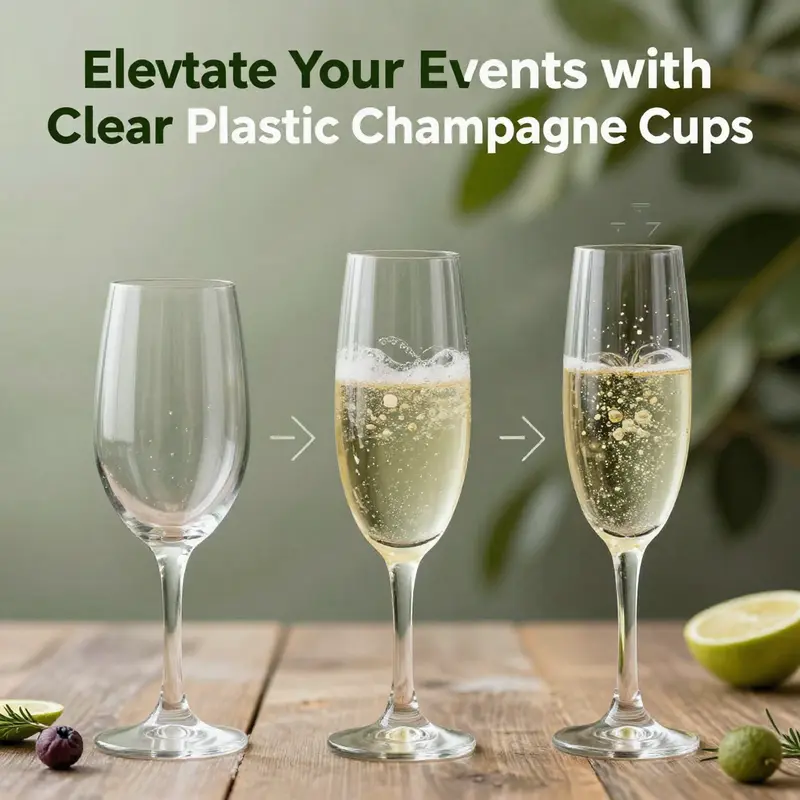The elegant design of clear plastic champagne cups enhances the presentation of beverages while providing practical benefits.